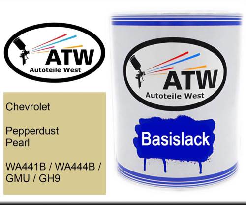 Chevrolet, Pepperdust Pearl, WA441B / WA444B / GMU / GH9: 1L Lackdose, von ATW Autoteile West.